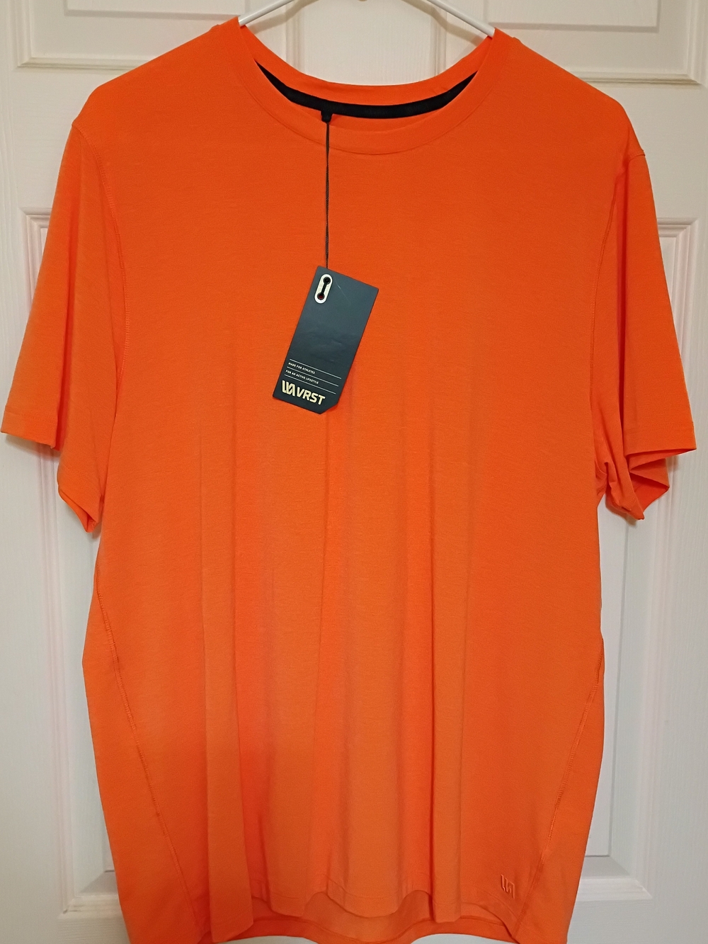 VRST Men’s Short Sleeve Crew Neck Tee — Vibrant Orange